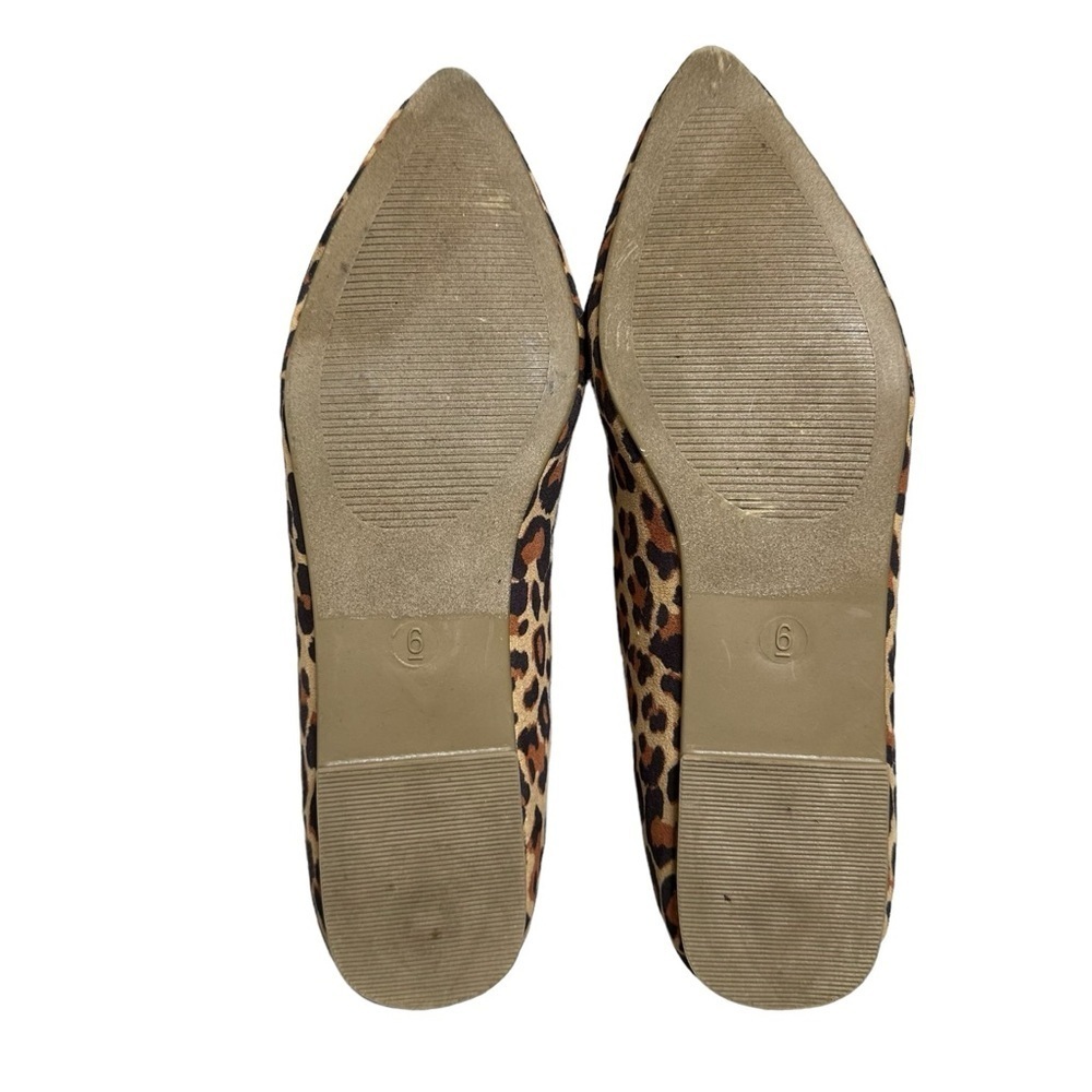 Mia Niles Leopard Print Pointed Toe Flat Womens S… - image 5